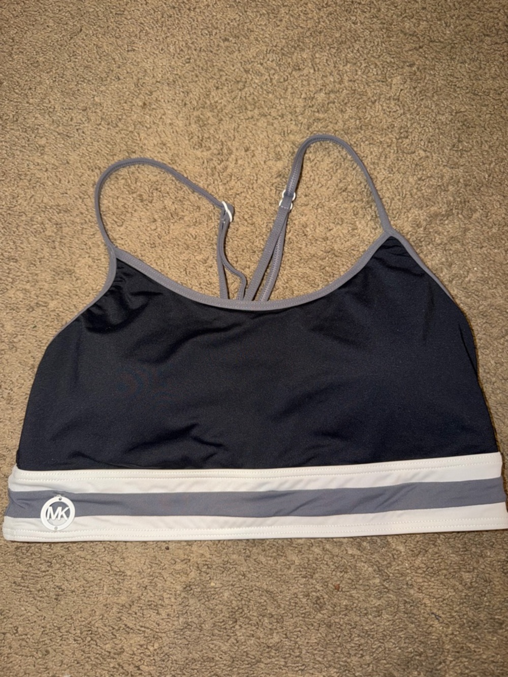 Michael Kors Black & Gray Sport Bra